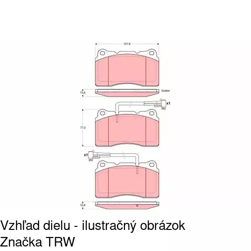 Brzdové dosky POLCAR S70-0303 - obr. 1