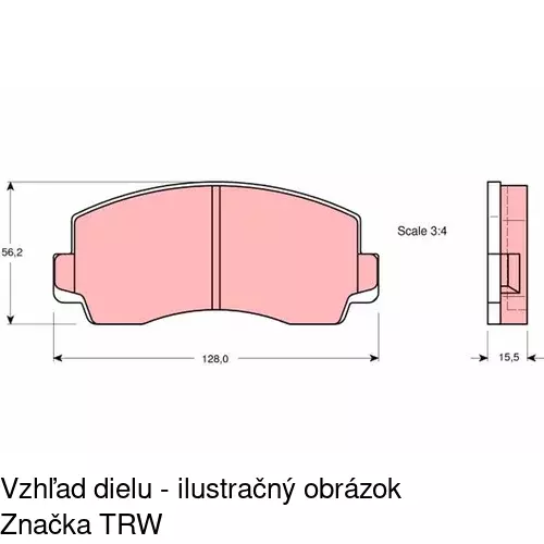 Brzdové dosky POLCAR S70-0324 - obr. 3