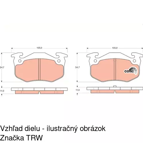 Brzdové dosky POLCAR S70-0328