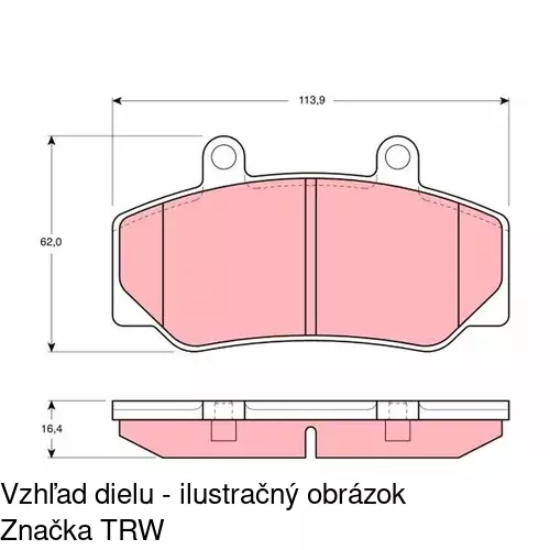 Brzdové dosky S70-0390 /POLCAR/ - obr. 3