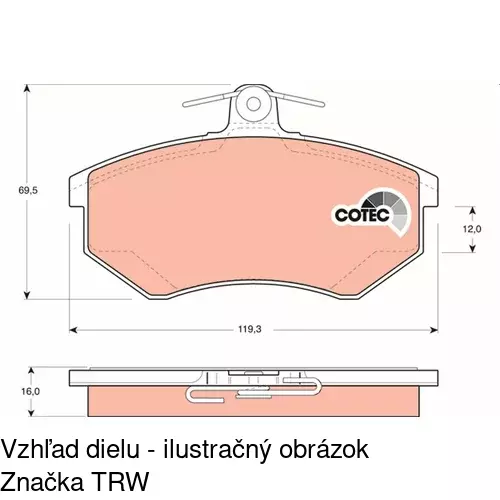 Brzdové dosky POLCAR S70-0407 - obr. 5