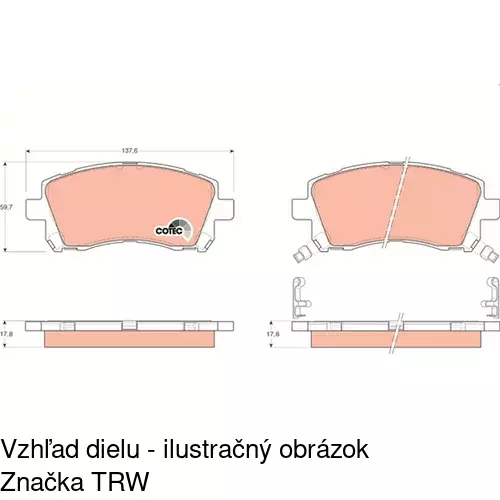 Brzdové dosky POLCAR S70-0469 - obr. 1