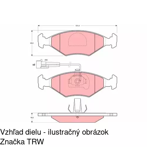 Brzdové dosky POLCAR S70-0503 - obr. 3