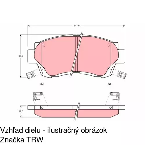 Brzdové dosky POLCAR S70-0521 - obr. 1