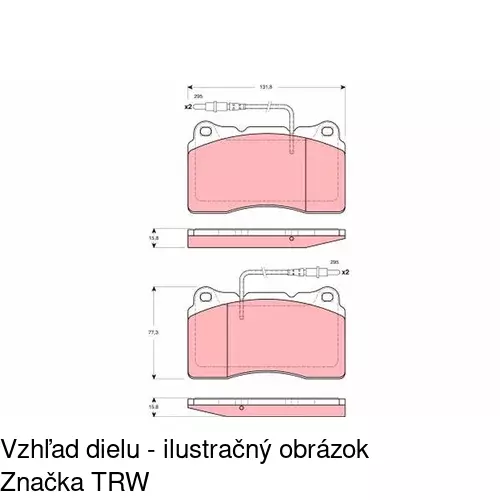 Brzdové dosky POLCAR S70-0597 - obr. 1