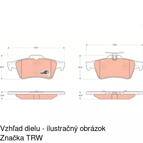 Brzdové dosky POLCAR S70-1093 - obr. 4