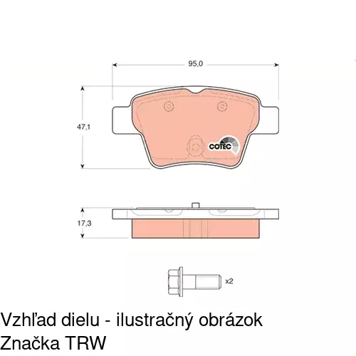 Brzdové dosky POLCAR S70-1343