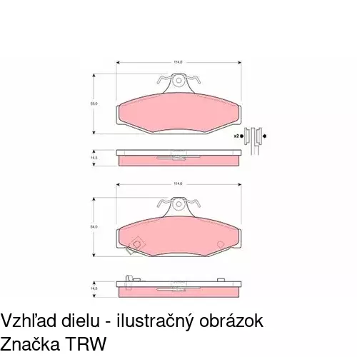 Brzdové dosky POLCAR S70-1357 - obr. 1