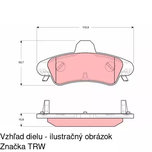 Brzdové dosky POLCAR S70-1375 - obr. 1