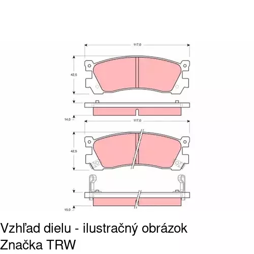 Brzdové dosky POLCAR S70-1430 - obr. 2