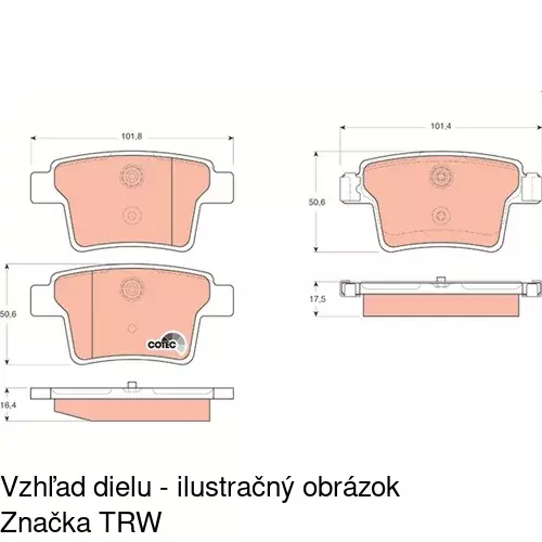 Brzdové dosky POLCAR S70-1487 - obr. 3