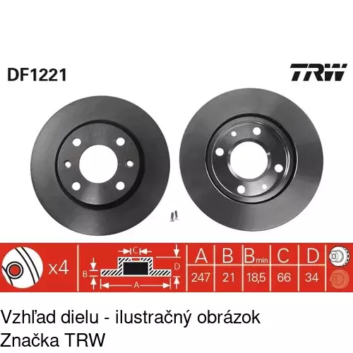 Brzdový kotúč POLCAR S71-0030 - obr. 1