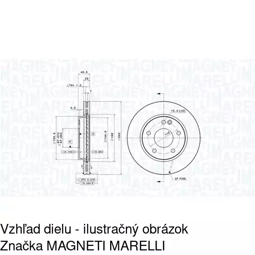 Brzdový kotúč POLCAR S71-0040 - obr. 1