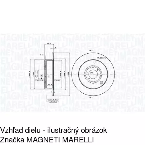 Brzdový kotúč POLCAR S71-0043 - obr. 4