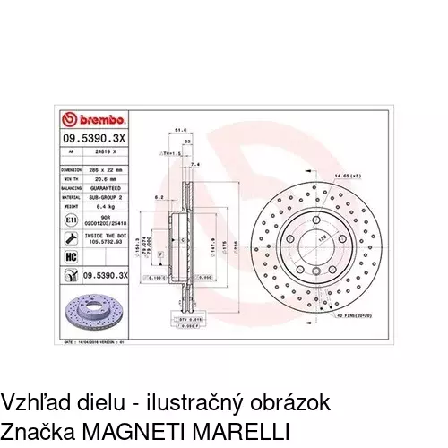 Brzdový kotúč POLCAR S71-0078 - obr. 3