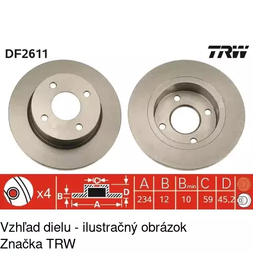 Brzdový kotúč POLCAR S71-0080 - obr. 5