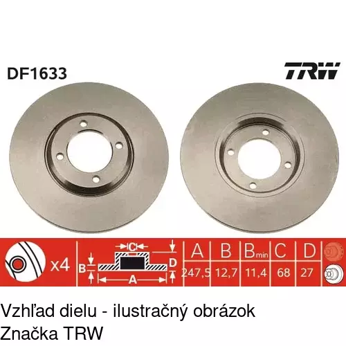 Brzdový kotúč POLCAR S71-0214 - obr. 3