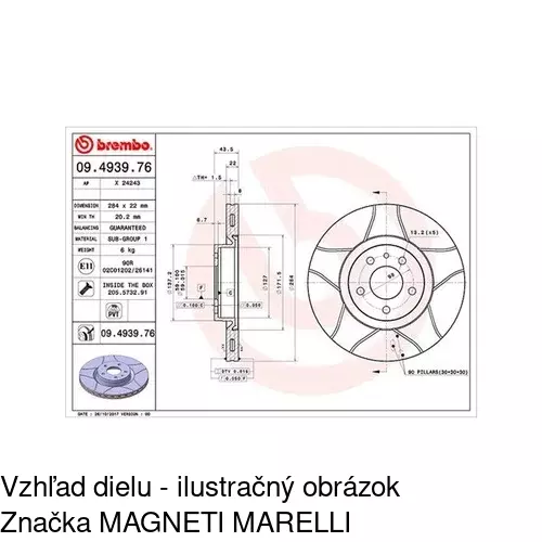 Brzdový kotúč POLCAR S71-0240 - obr. 5