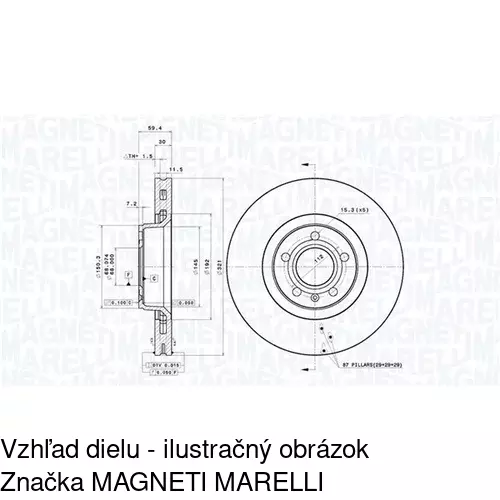 Brzdový kotúč POLCAR S71-0262