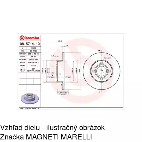 Brzdový kotúč POLCAR S71-1049