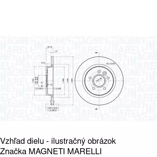 Brzdový kotúč POLCAR S71-1156