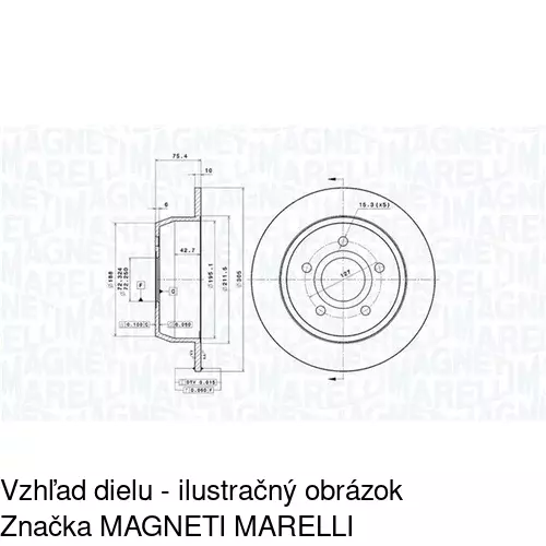 Brzdový kotúč POLCAR S71-1245