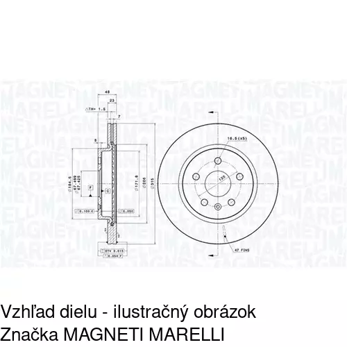 Brzdový kotúč POLCAR S71-1353 - obr. 1