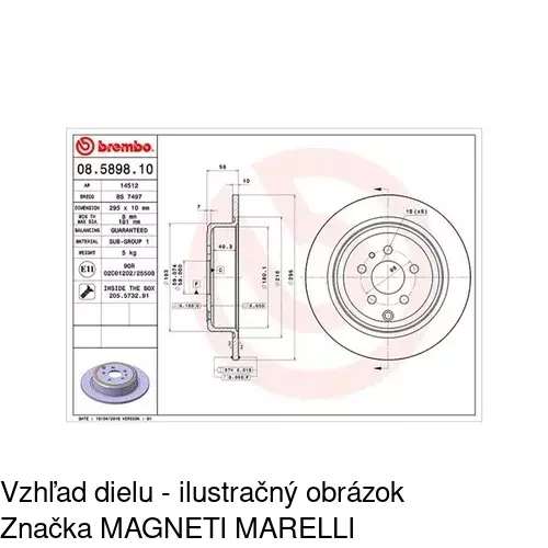 Brzdový kotúč POLCAR S71-1356