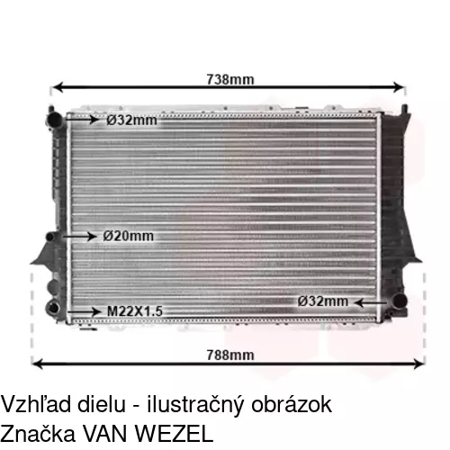 Chladiče vody POLCAR 131608-3 - obr. 1