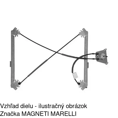 Mechanizmus sťahovania okna elektrický bez motora POLCAR 1331PSG1 - obr. 2