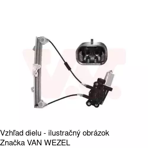 Elektrický mechanizmus okna dverí POLCAR 1404PSE4E - obr. 1