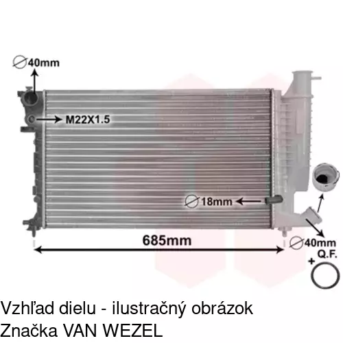 Chladiče vody POLCAR 235008A0 - obr. 1