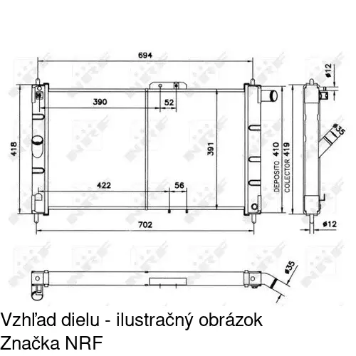 Chladiče vody POLCAR 292008A1 - obr. 1