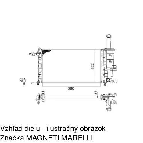 Chladiče vody POLCAR 302208A1 - obr. 1