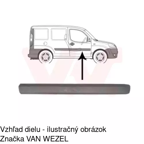 Lišta dverí POLCAR 30410032