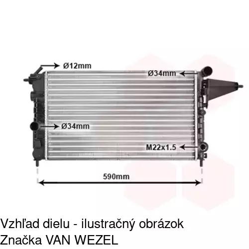 Chladiče vody POLCAR 551408-4 - obr. 3