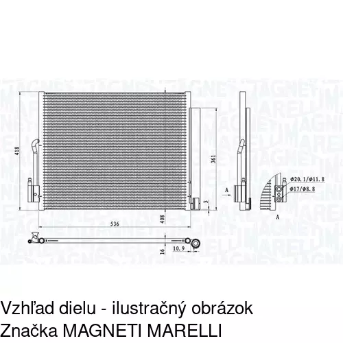 Chladiče klimatizácie 5546K8C1S /POLCAR/ - obr. 1