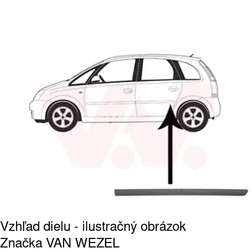 Lišta dverí 55590041 /POLCAR/