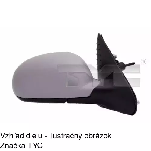 Sklo vonkajšieho zrkadla s držiakom 5746545E /POLCAR/ - obr. 1