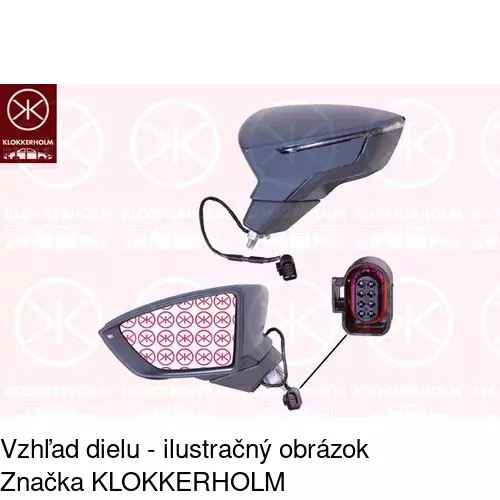 Rám vonkajšieho zrkadla 6012552TM /POLCAR/ - obr. 3