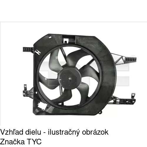 Ventilátory chladičov 602623W1 /POLCAR/