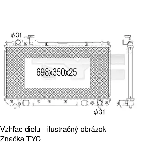 Chladiče vody POLCAR 814408-1