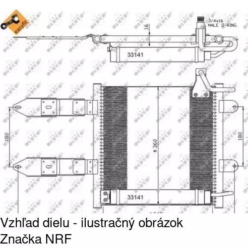 Chladiče klimatizácie 9525K8C1 /POLCAR/ - obr. 2