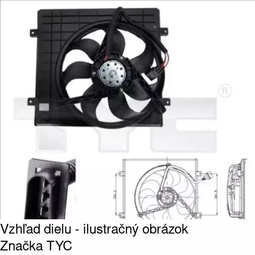 Ventilátor bez krytu / podpery POLCAR 954123U4 - obr. 2