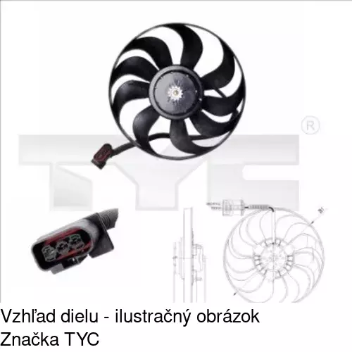 Ventilátor bez krytu / podpery POLCAR 954123U6 - obr. 1