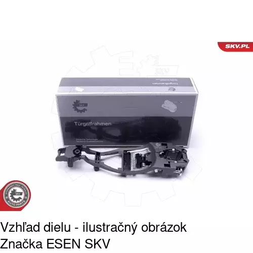 Vnútorný mechanizmus vonkajšej kľučky POLCAR 9548Z-62