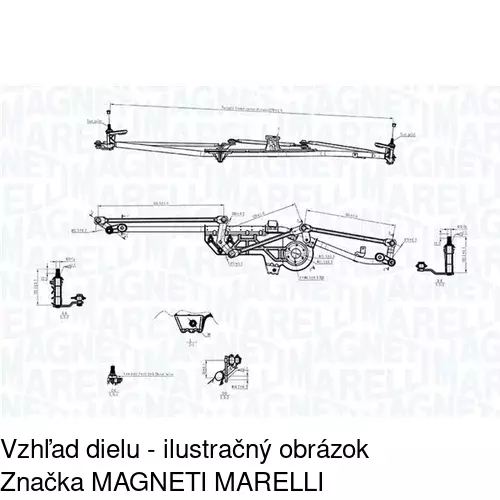 Náhon stieračov bez motora POLCAR 9550MWP1 - obr. 1