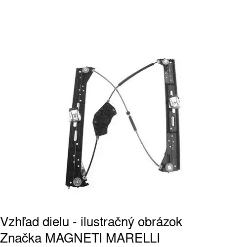 Mechanizmus sťahovania okna elektrický bez motora 9552PSG2E /POLCAR/ - obr. 2