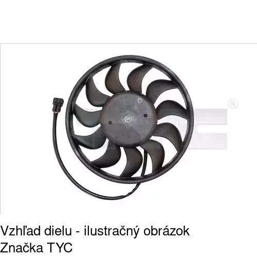 Ventilátor bez krytu / podpery POLCAR 956623U1