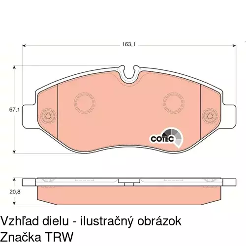 Brzdové dosky POLCAR S70-0178 - obr. 5